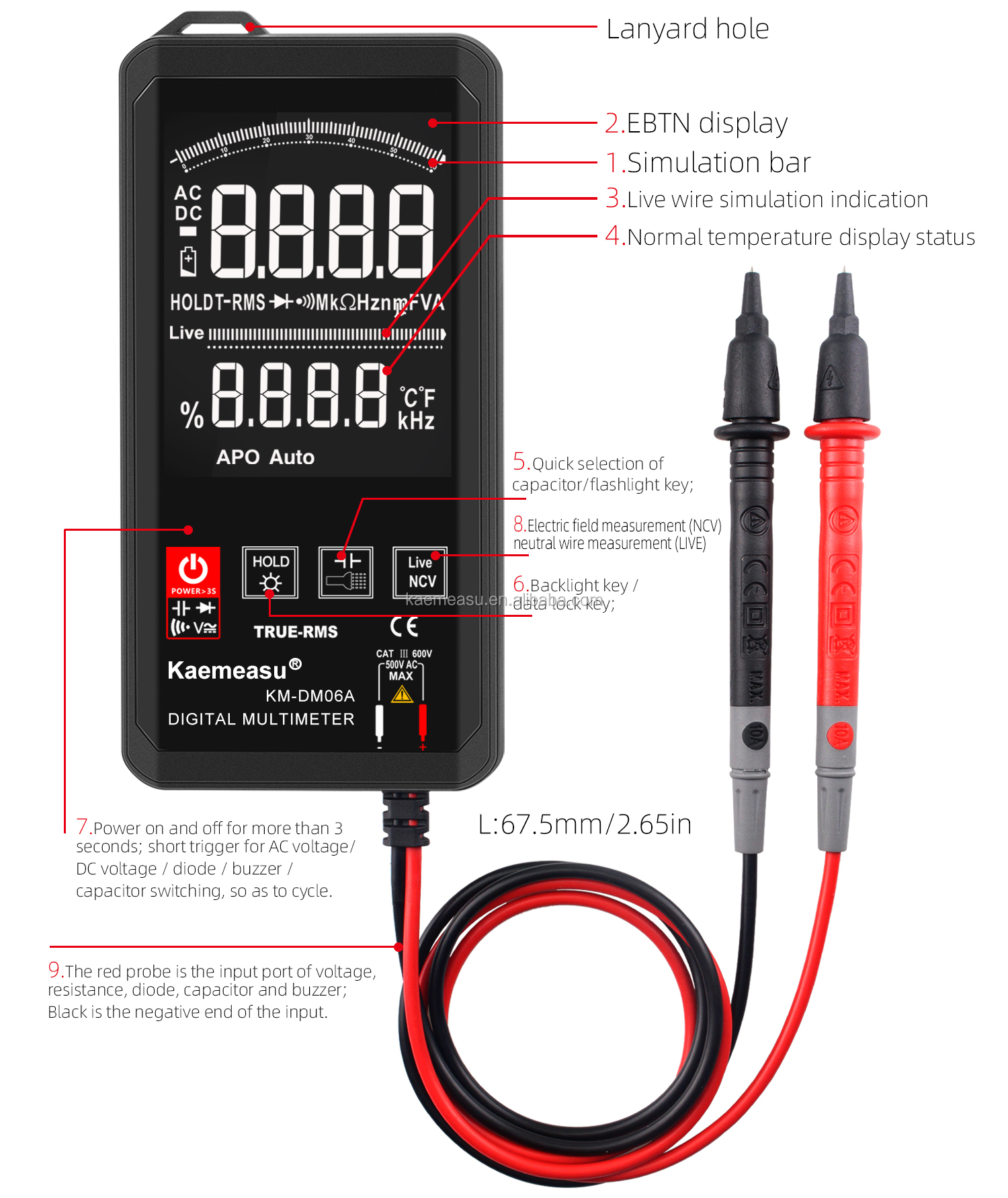 OEM ODM Big Screen Smart Multimeter Electrician Bench Multimeter Oscilloscope Multimers Clamp Meters Digital Multimeter