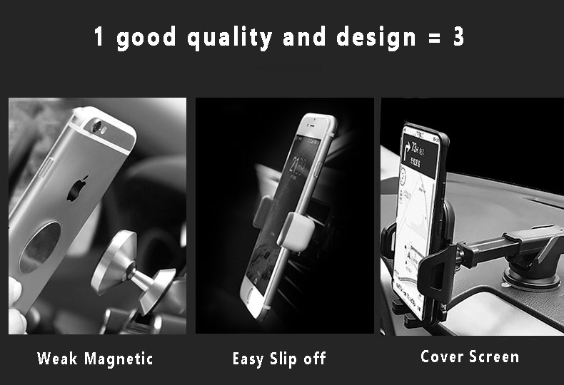 Magnetic Car Vent Phone Mount Anti-Slip Anti-Scratch Super Strong Magnets 360 Degree Rotation