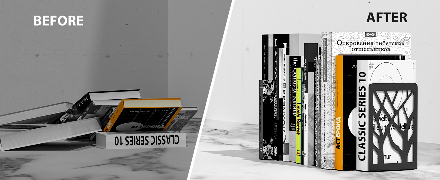 Installation Type Wall Mounted Floating Shelves with Tree Design Book Ends