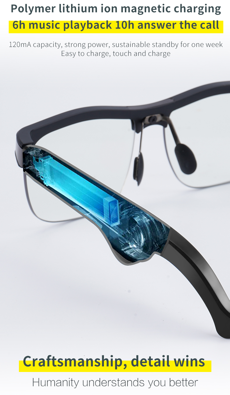 New upgrade 5.0 Technology Chip Outdoor Sports Glasses 2021 uv - proof waterproof Smart Music Glasses Eyewear Smart Glasses