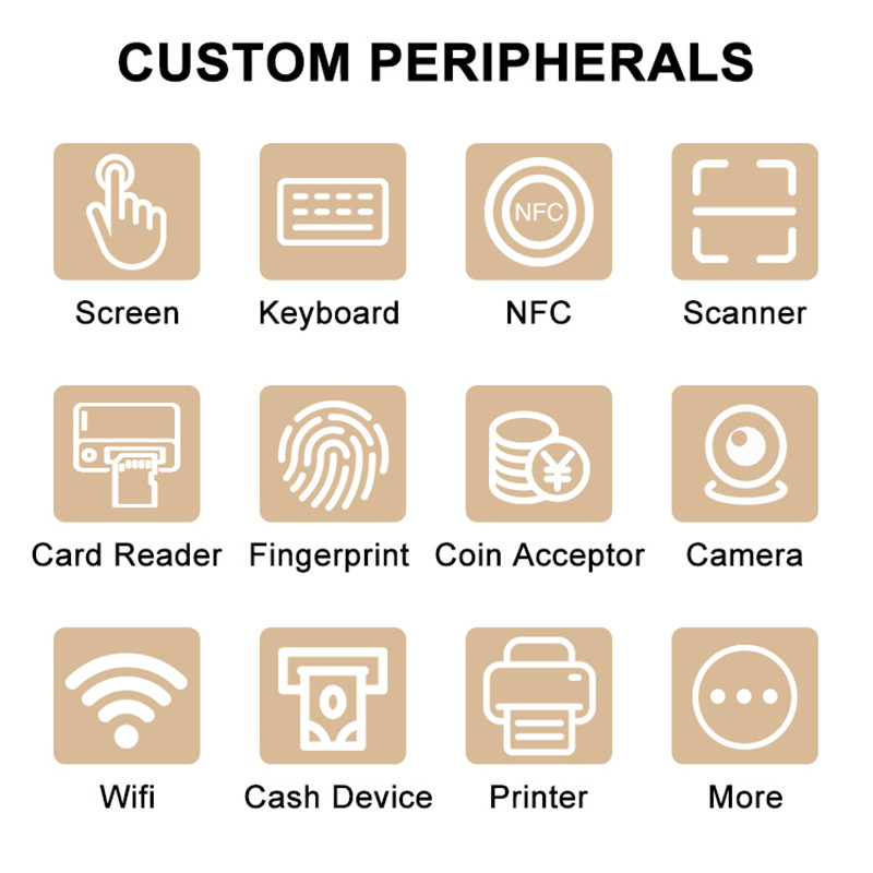 Standing Self Order Kiosk Checkout Payment Kiosk With 23.8 Inch Touch Display And POS Payment
