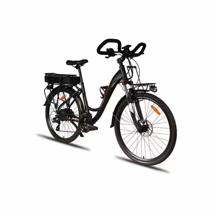 Lithium Battery 700C Electric City Bike 24 Speed 250W Low Step Through Electric Bike