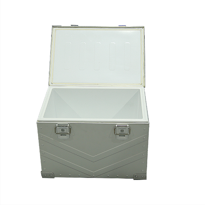 Anodize Outdoor Metal Aluminum Alloy Lunch Car Folding Boxes grey Camping Cargo Storage Kitchen Camping Box