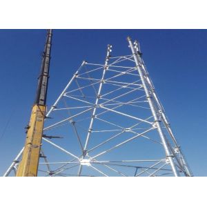 10KV - 1000KV Tubular Transmission Tower Custom Height High Yeild Strength