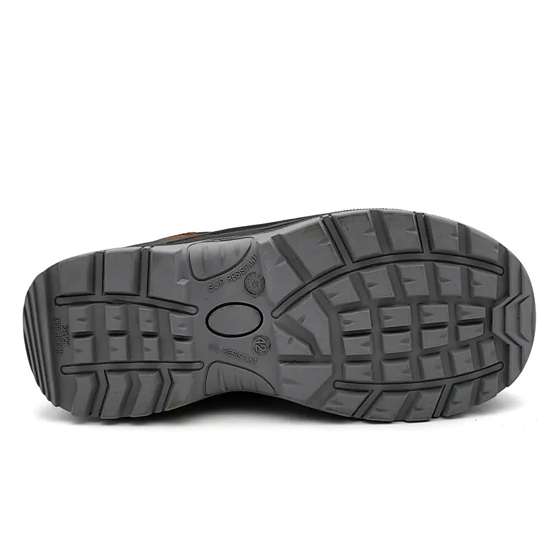 Crazy Horse Leather Casual Shoes High Cut Safety Shoes For Men
