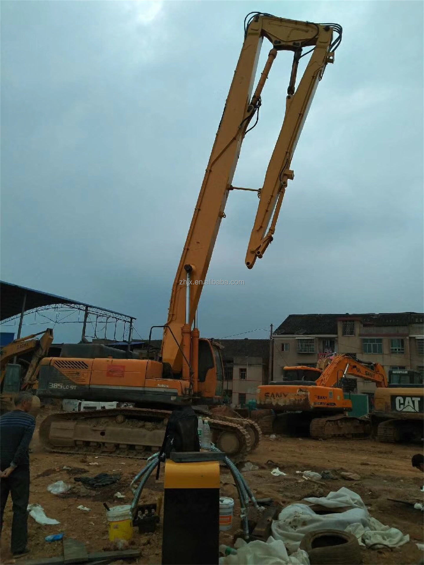 Sk480 Excavator Demolition Boom Extension Arm Q355B Material