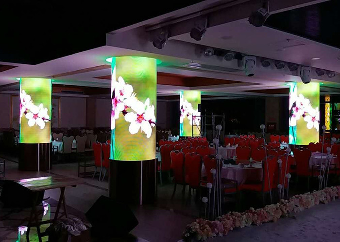 Ultra Thin Super Light HD P4 Flexible Soft LED Display Video Wall Screens For Advertising Stage