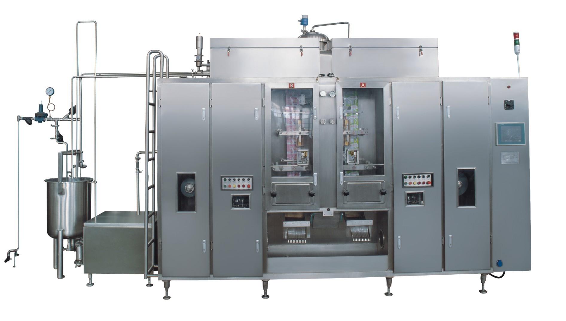 PLS Aseptic Pouch Filling Machine For Plant Protein Beverages / Liquid Dairy Products