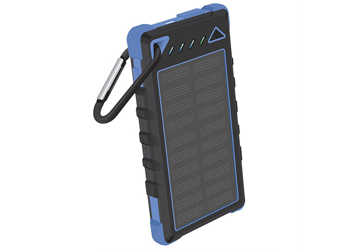 Green Solar Powered Portable Charger Water Resistance With 2 Usb Output Ports
