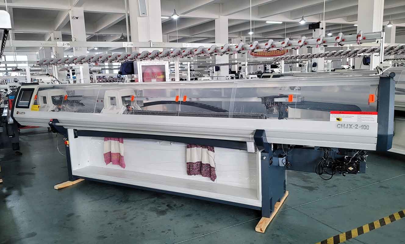 4 Head Computerized Flat Knitting Machine 80 inch 100 inch 120 inch