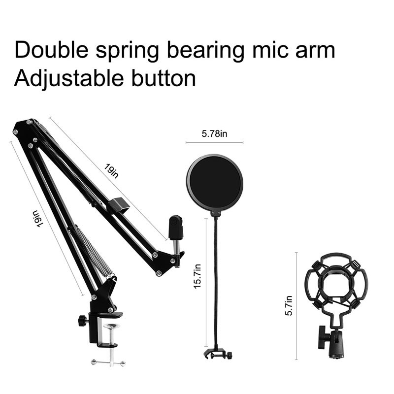 USB Gaming Record NW 35 192KHZ Condenser Mics , Mic Stand For Table