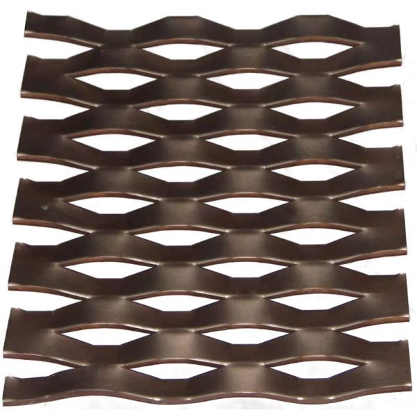  3mm Thickness Powder Coating Expanded Aluminum Mesh Sheet For Building Cladding Facade Manufactures