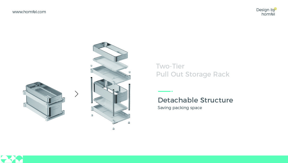 Under Sink Kitchen Storage Rack Clutter-Free 2 Tiers Stainless Steel Kitchen Rack