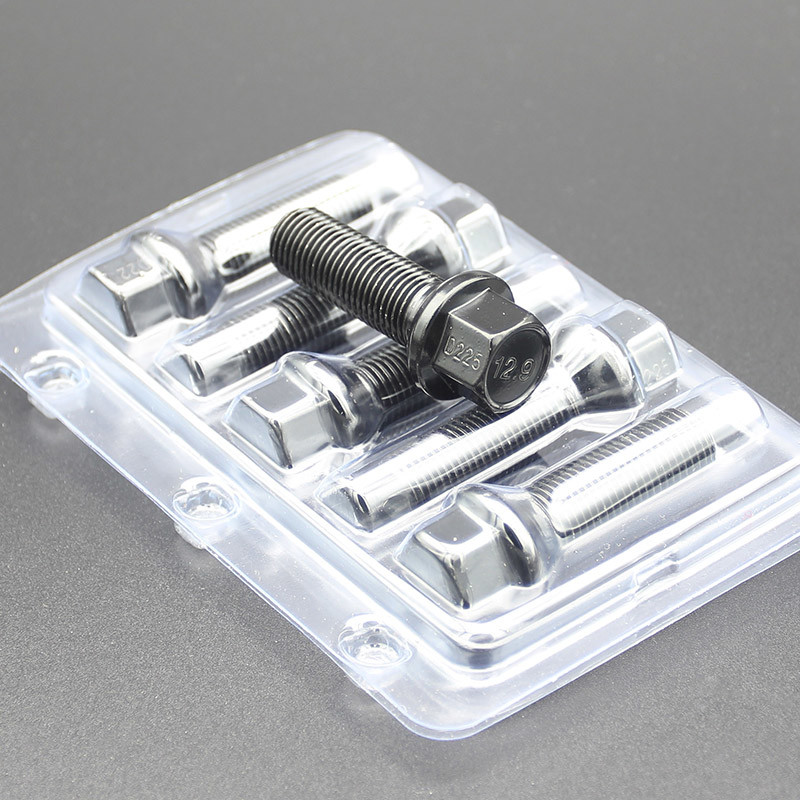 Shank 39mm R14 Extended Lug Bolt Grade 12.9 For Audi & Mercedes Dual Coating Black Finish