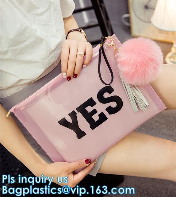 printed OEM logo slider zip lock bags, Slider Undergarment Bag With Lock, vinyl pvc A4 file bag with slider Zip lockkk
