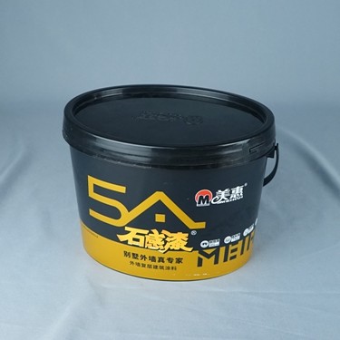 5.5L Oval Plastic Packaging Bucket Customized With A Lid And Hand Pull