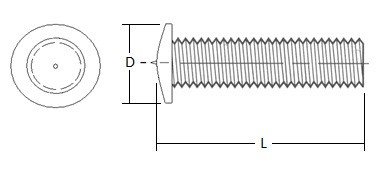 Stainless Steel Capacitor Discharge Weld Stud