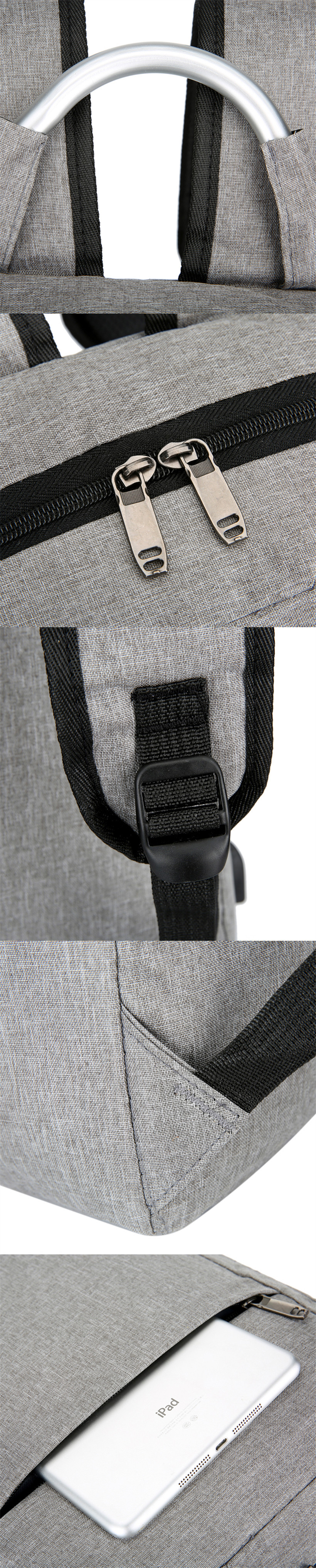 1.2 Inch Office Backpack Sets 3 In 1 Mens Fashion Backpacks Set With Usb Port
