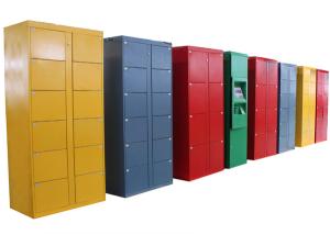  Supermarket Rental Public Luggage Lockers With Larging Advertising Screen Manufactures