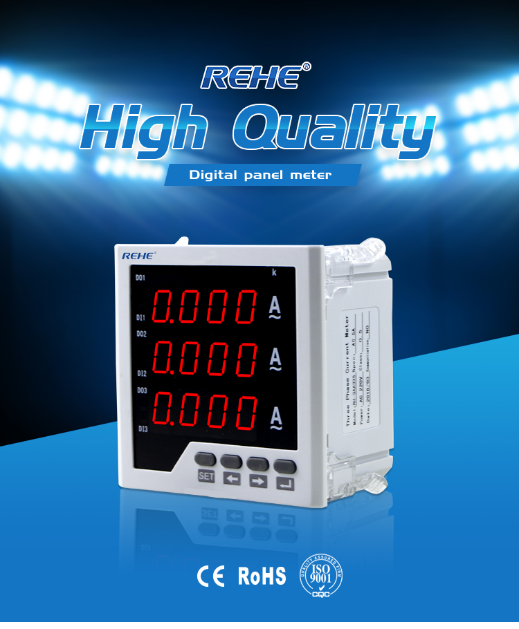 3 Phase Digital Ampere Meter Current Meter Rs485 Modbus Meter