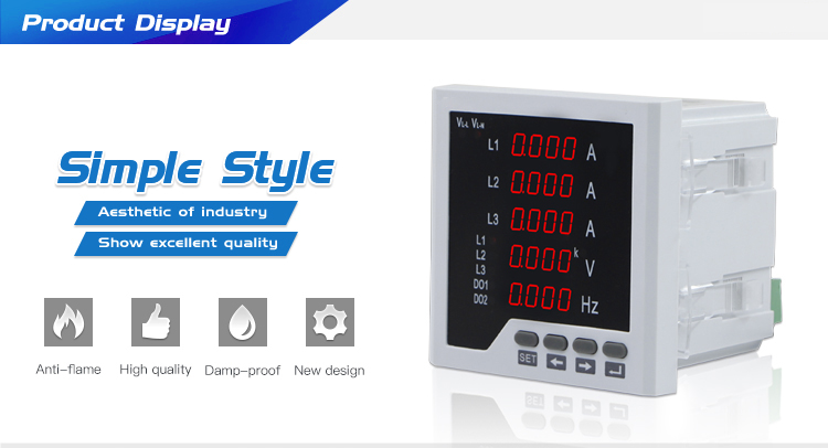 CN-3UIF35 96*96 mm Three Phase A&V&Hz Multi Combined Meter with good quality