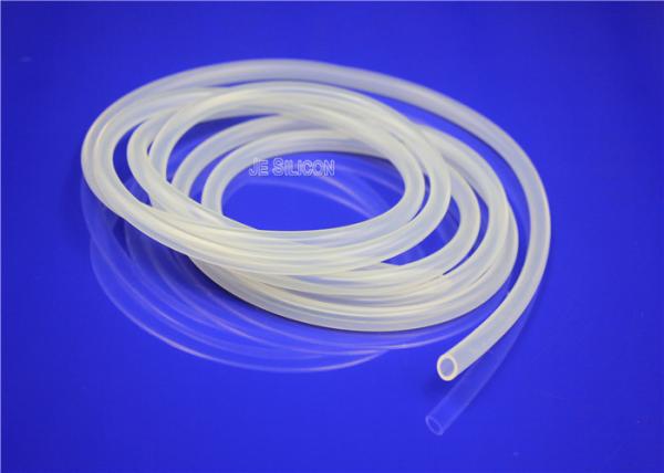 Flexible Silicone Tubing Chemical Resistance , Transparent White Soft Silicone