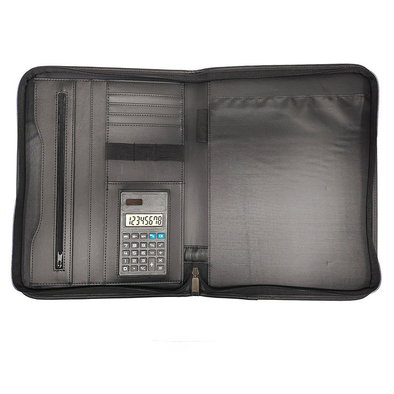 ODM Nontoxic Business Portfolio Case , Moistureproof Leather A4 Conference Folder
