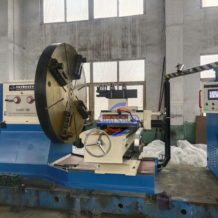 Car Wheel Turning 3500mm Swing Diameter Heavy Duty PLC Control Flange Lathe