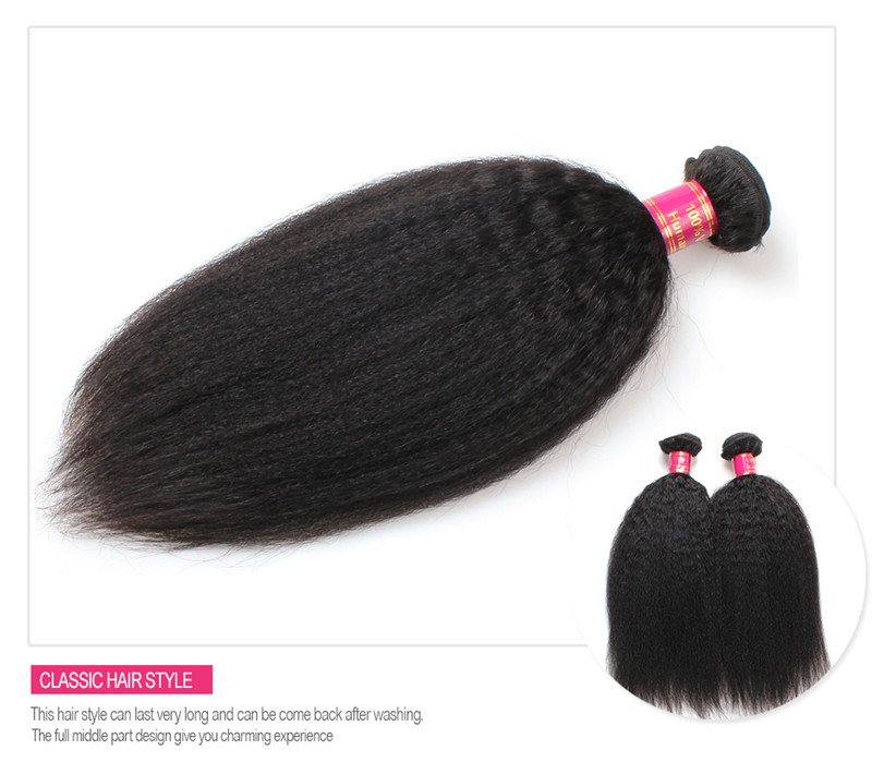 100% Unprocessed Natural Color Yaki Rosa Hair Products Malaysian Virgin Hair