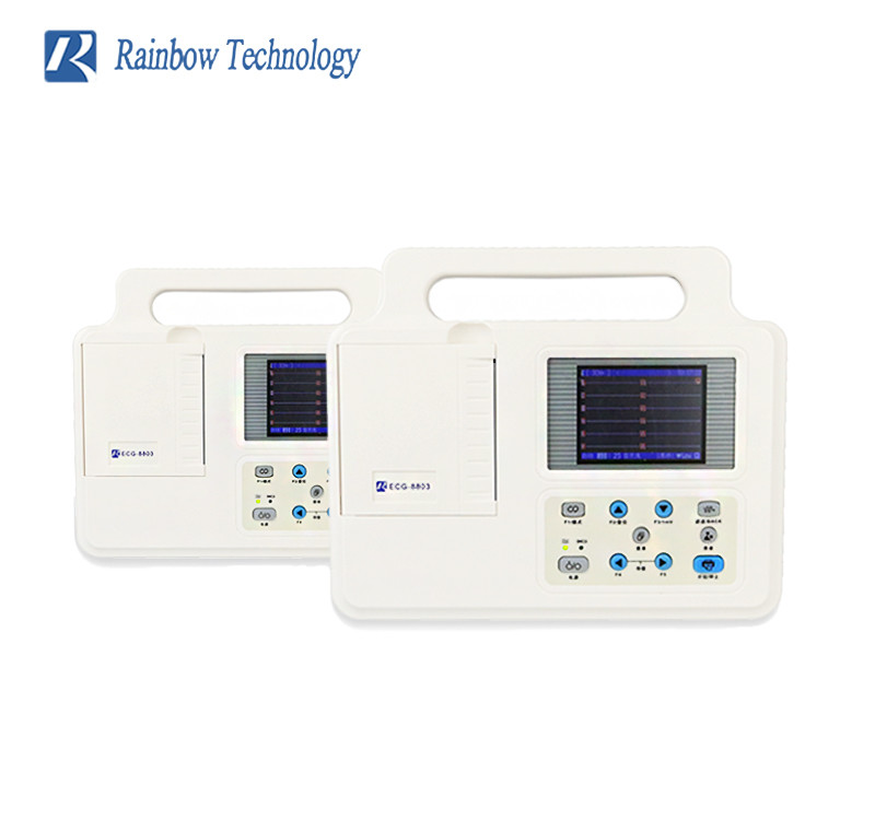 Physical Examination Handheld 3 Channel ECG Machine OEM Advanced Medical Device ECG-8803