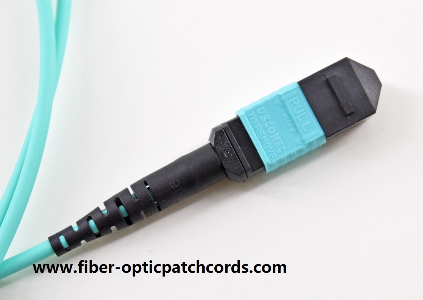 8 12 24 Core Fiber Optic Patch Cord Low PDL OM3 MPO MTP Jumper Aqua Color