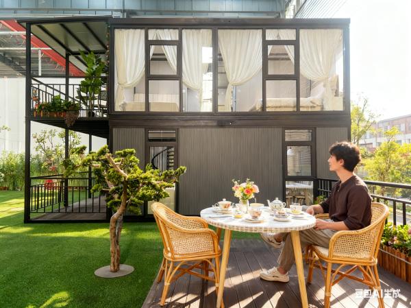 Customizable Fireproof Two-layer Expandable Prefab Homes Temperature Resistance