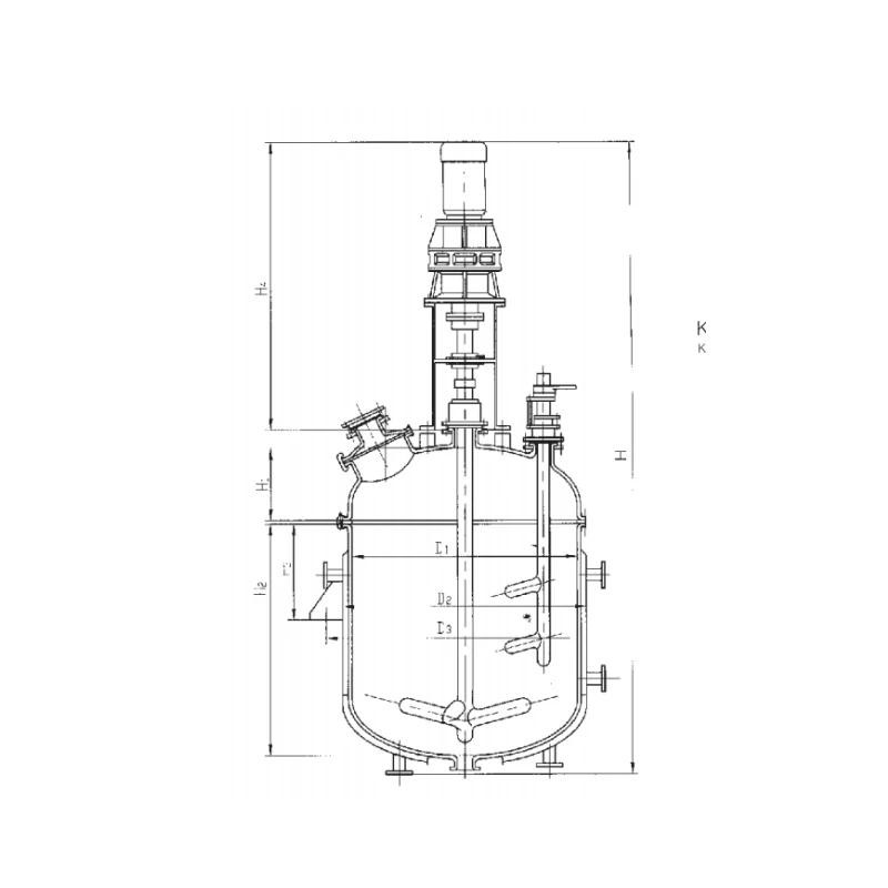 Open Glass Lined Reactor Vertical High Temperature And Corrosion Resistance