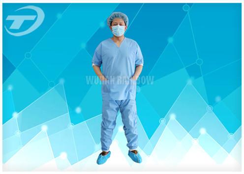 SMS Patient Hospital Disposable Scrub Suits Soft Disposable Medical Gowns , CE