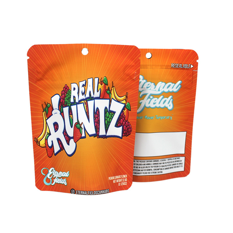 Custom Logo Matte Zipper Stand Up Pouch Cookies Packaging Soft Touch Mylar Bag