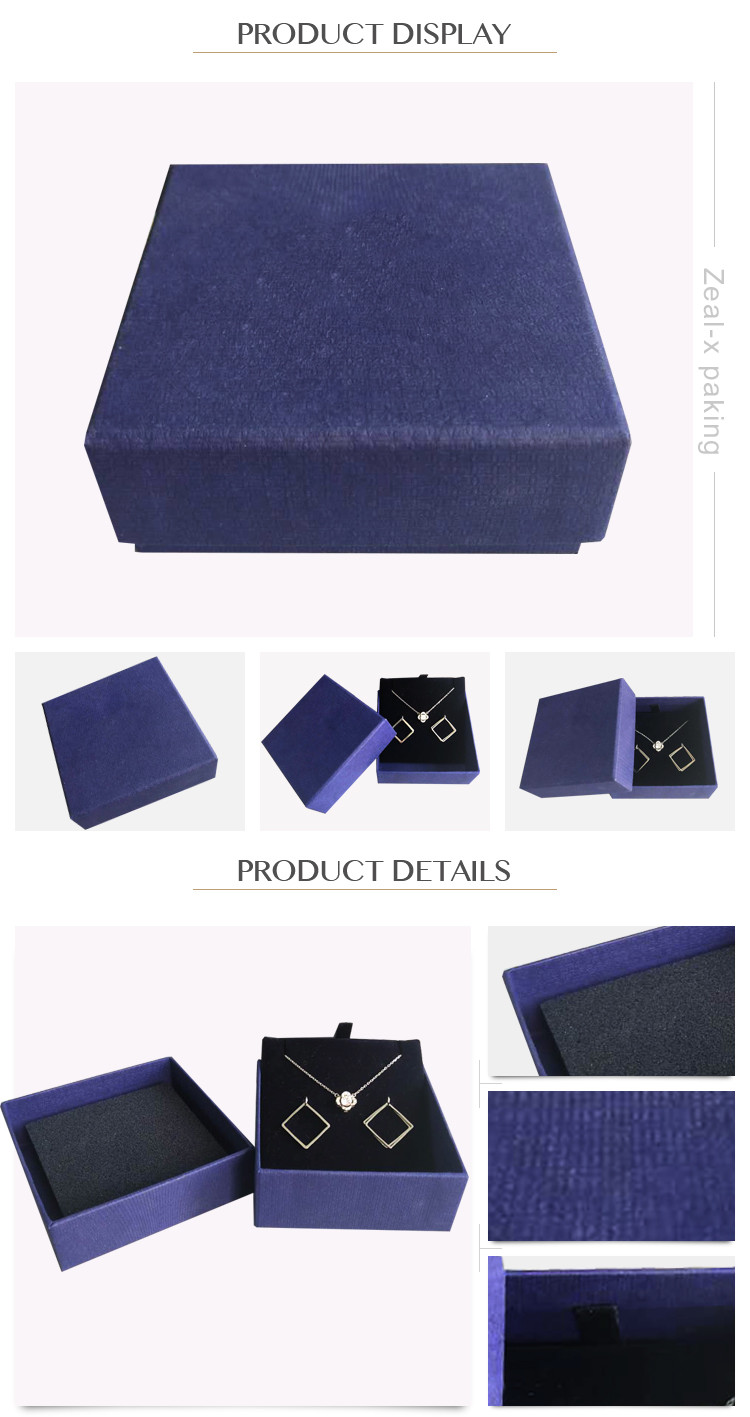 Custom Color Paper Gift Box Cardboard Jewelry Paper Set Packaging With Foam