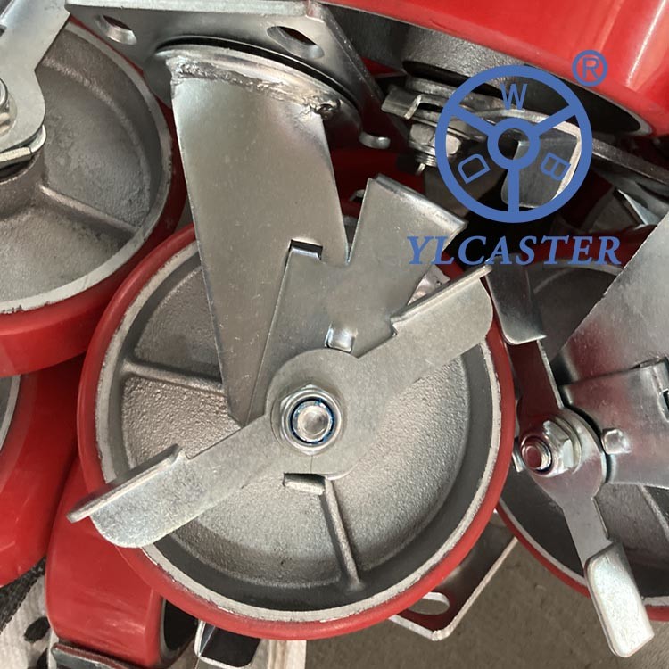4 Inch 5 Inch 6 Inch 8 Inch Iron Polyurethane Caster Wheels Heavy Duty