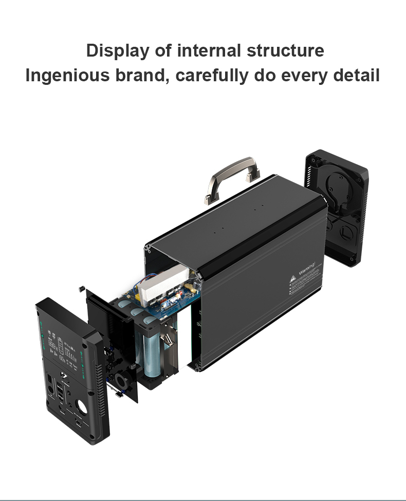 1000w Portable Power Station Solar Generator Lithium Backup Battery For Camping Equipment Supply