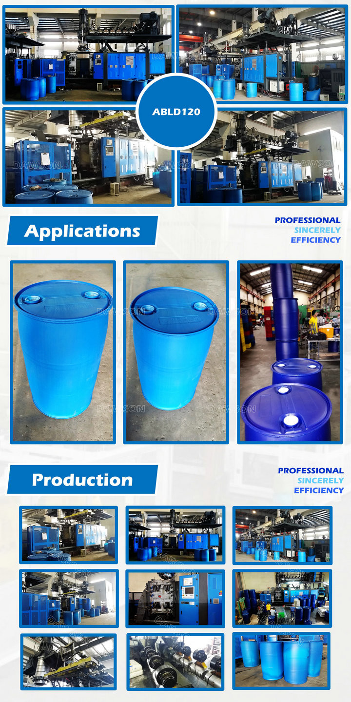 220 Liter HDPE Blow Molding Machine Plastic Blowing Drums Making Machine