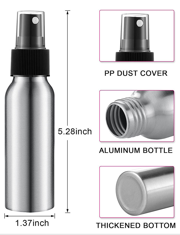 Silver Aluminum Pump Spray Bottle 100ml 200ml 300ml 400ml 500ml
