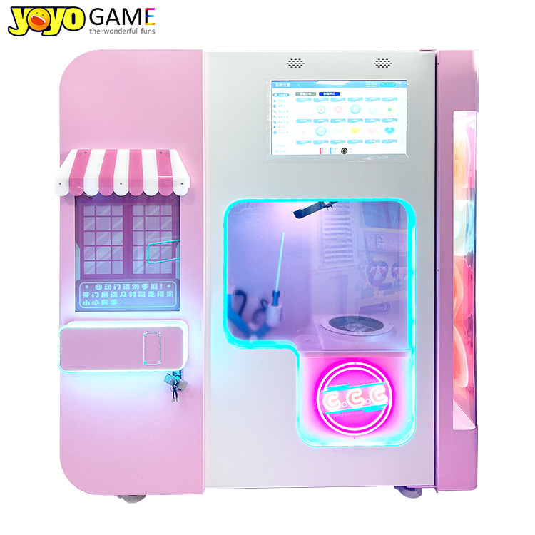 Full Automated Cant Cotton Vendon Machine Commercial Vending Candy Cotton Machine