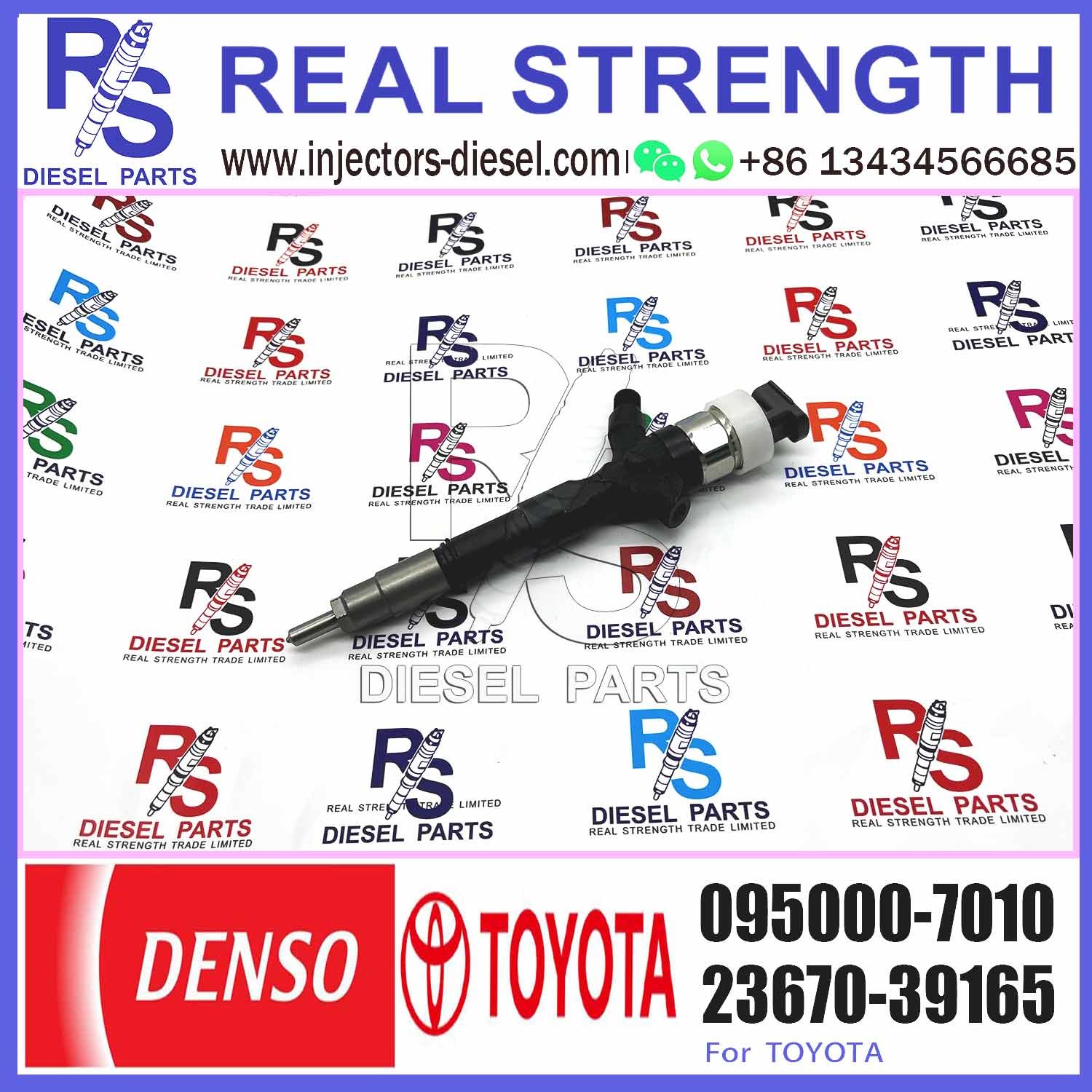 D-ENSO 095000-7010 23670-39165 Original New Diesel Fuel Injector 095000-7010 For T-oyota Truck 2KD Engine