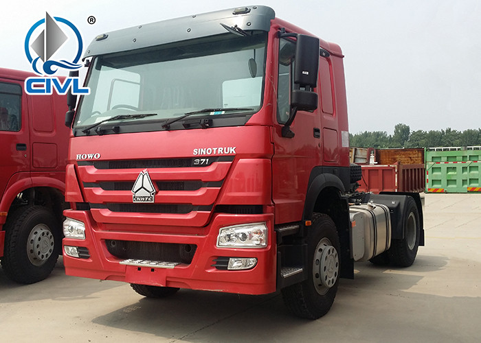 SINOTRUK Howo 6X4 Prime Mover Truck 371HP Red Tractor Truck Unloading Truck