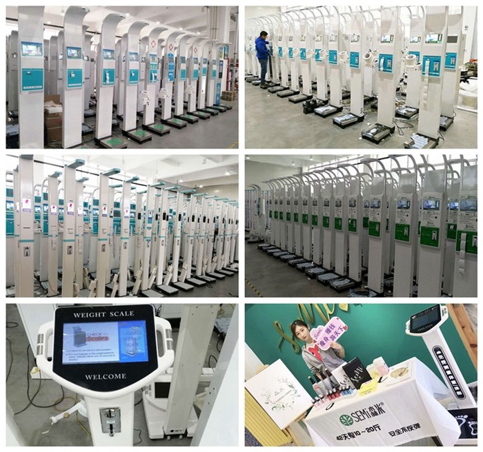 160kg Height And Weight Measuring Scale , Digital Clinical Weight Scales With Height Rod