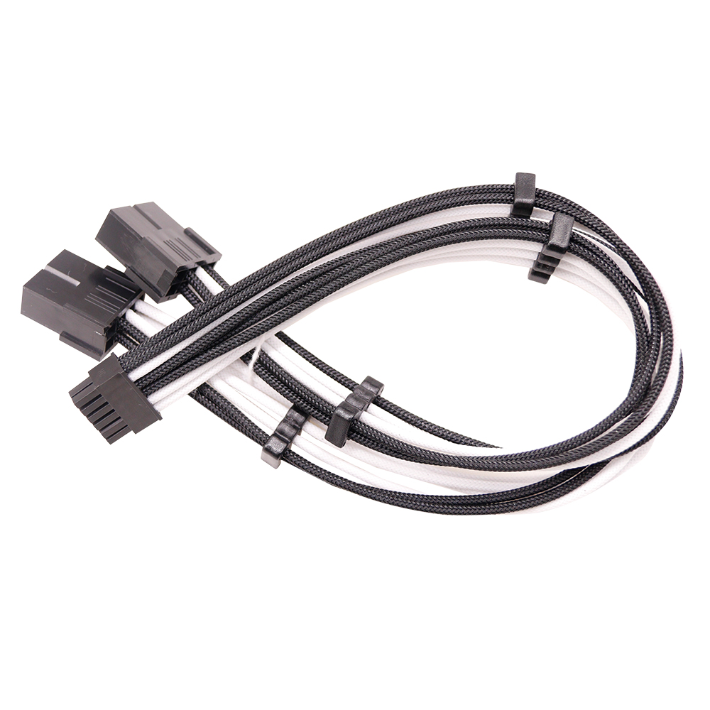 Rtx Graphics cards 3.0 series extension cable 12PIN to double 8PIN 18AWG sleeved braided cable for PC computer