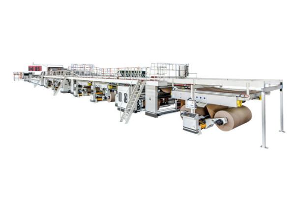 Heavy Duty Corrugated Cardboard Making Machine High Speed 150 M/Min Touch Screen