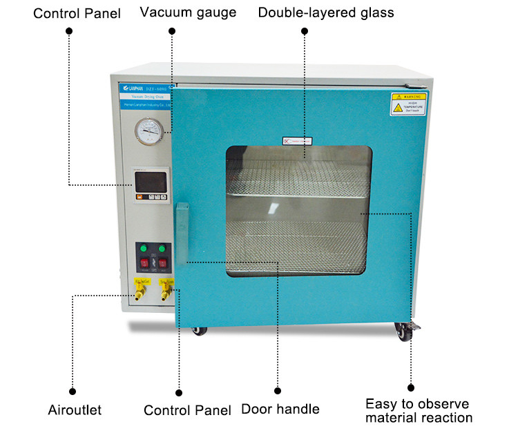 Heat Sensitive 700W 10 Shelves Lab Vacuum Oven Riot Resistance