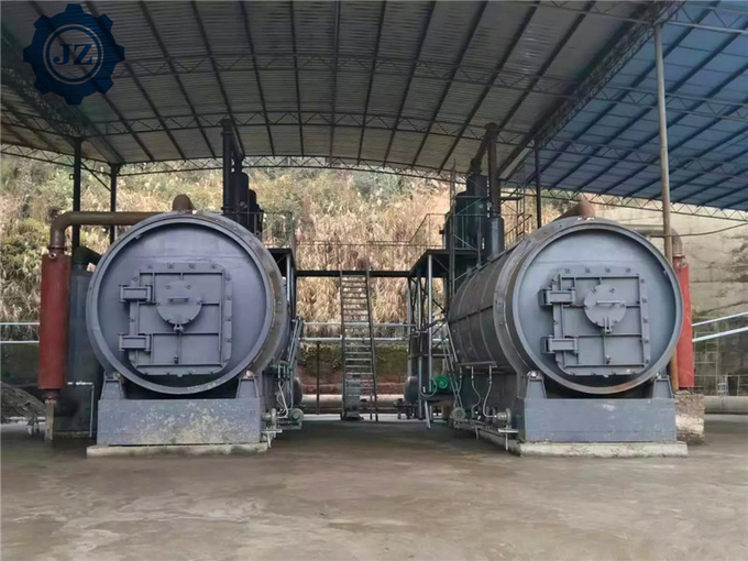 30ton Continuous Waste Plastic Scrap Tyre Recycling Pyrolysis To Oil Plant