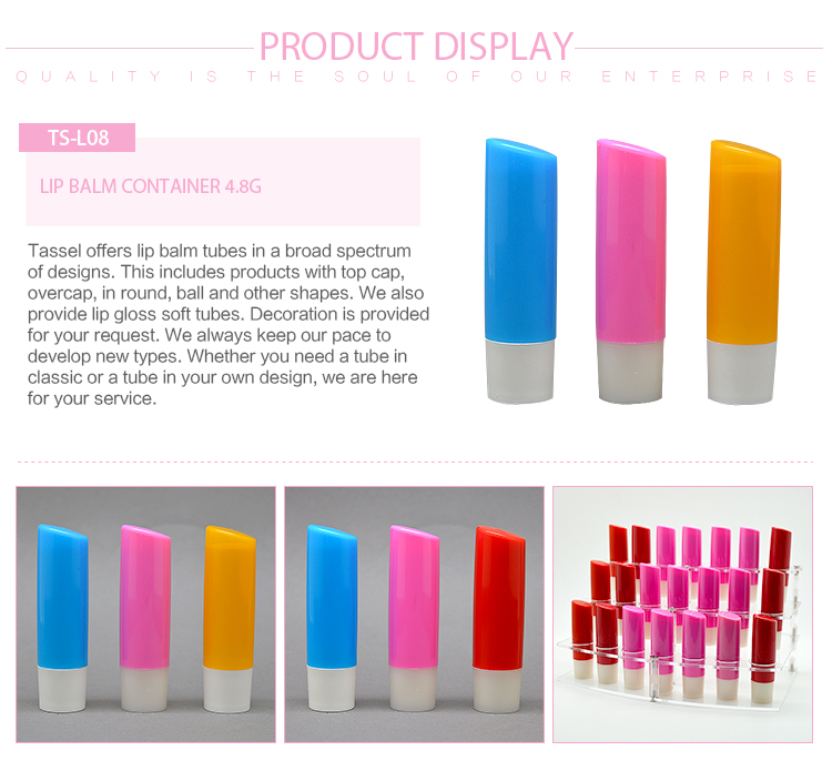 Eco Friendly Push Up Round Non Spill Lipstick Tube Containers
