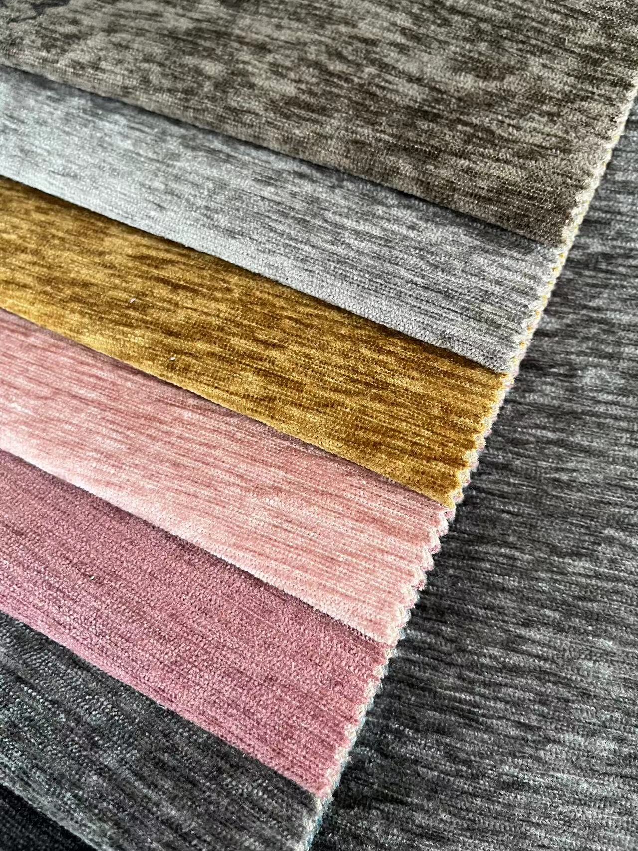 Wrinkle Resistant Chenille Sofa Fabric 500gsm For Wildely Use